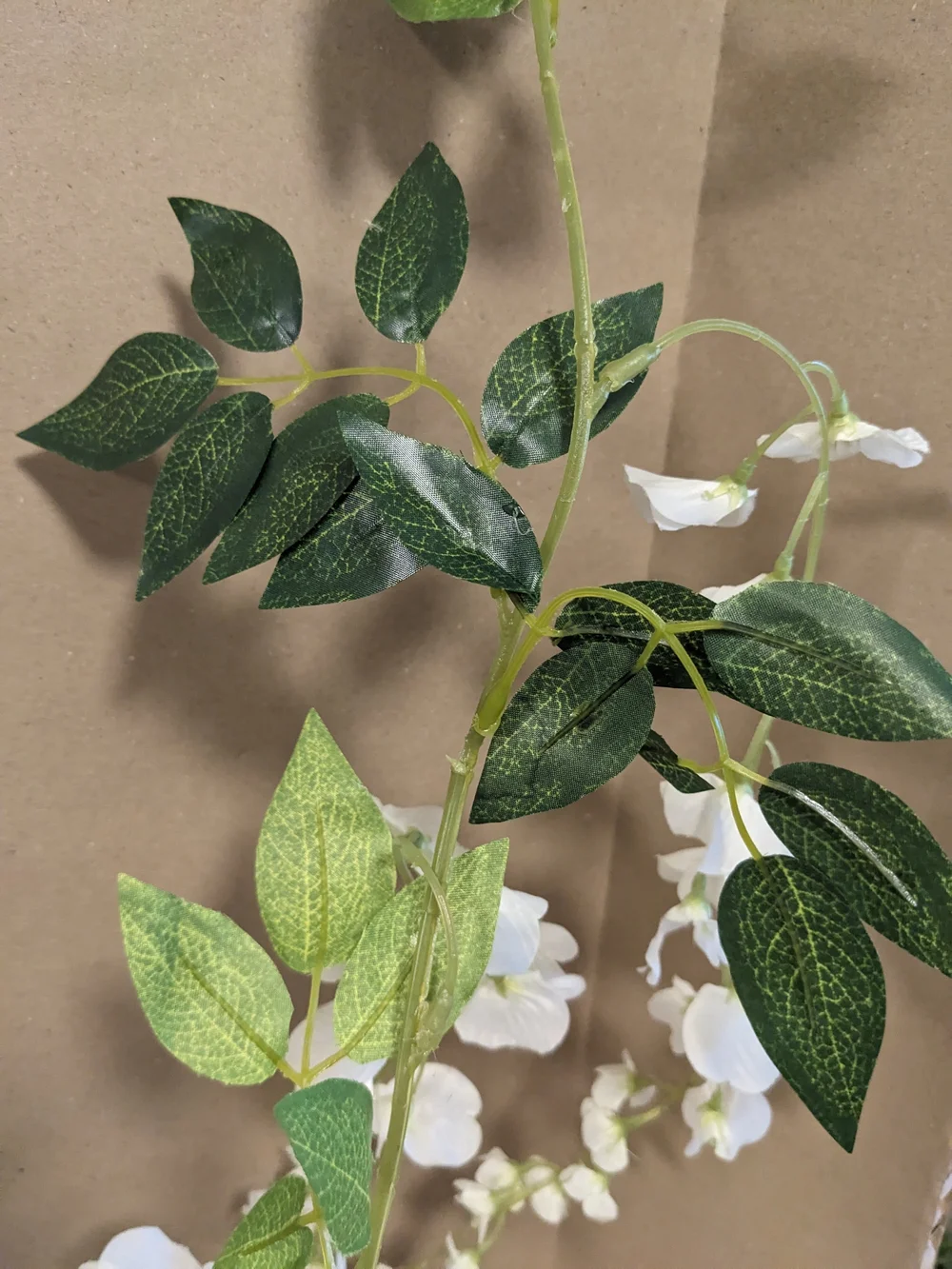 Wisteria White & Green Hanging Artificial Floral Vine Garland